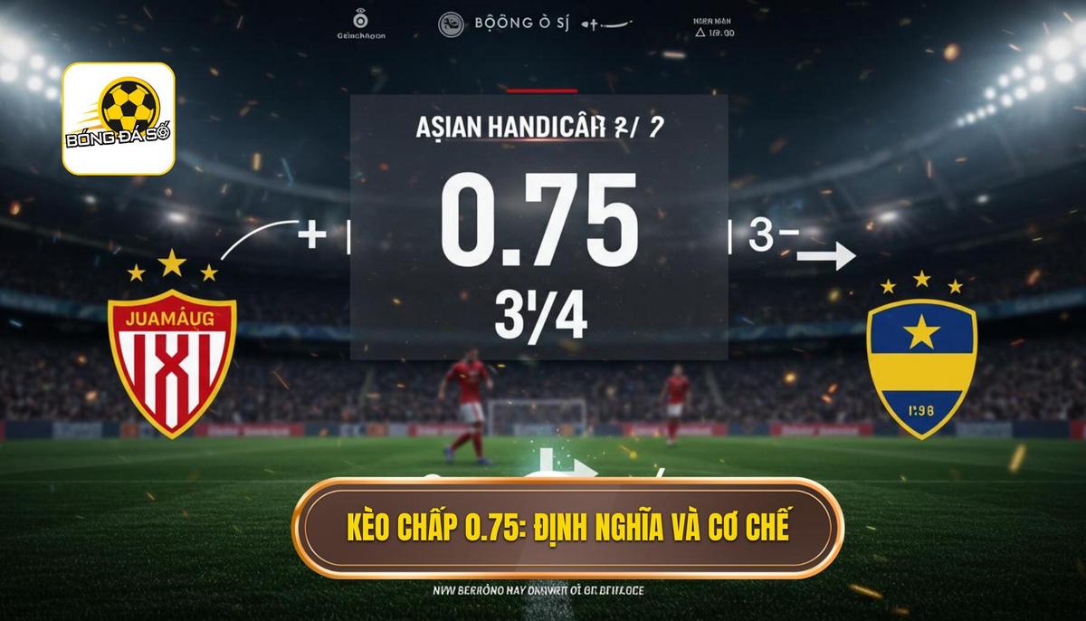 Kèo Chấp 0.75 Là Gì? Giải Mã Chi Tiết Kèo Chấp 3/4 & Cách Đặt Cược Hiệu Quả - BÓNG ĐÁ SỐ 1 Phần 1_ Định Nghĩa và Cơ Chế Hoạt Động của Kèo Chấp 0.75 (Kèo 3_4)